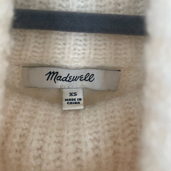 Madewell Mercer Turtleneck Chunky Thick Cozy Sweater in ivory - Picture 2 of 5